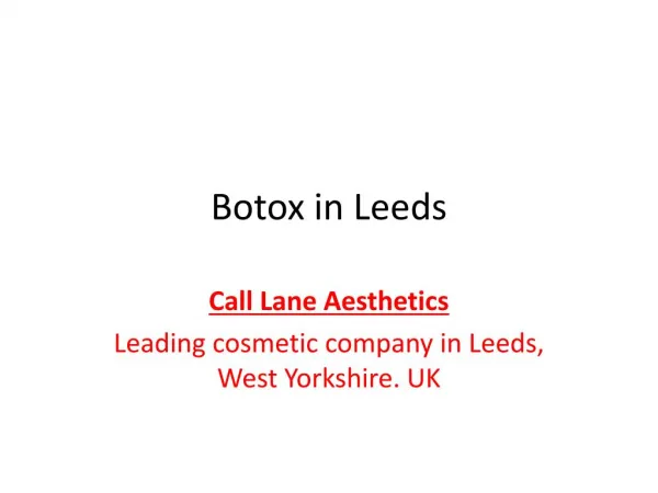 Botox Leeds