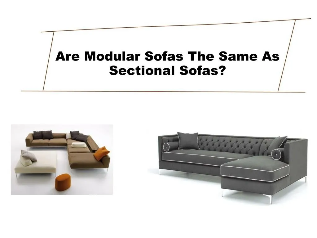 are modular sofas the same as sectional sofas