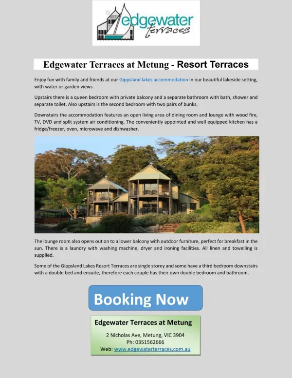 Edgewater Terraces at Metung - Resort Terraces