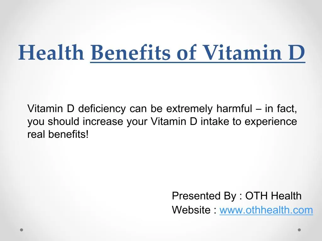 health benefits of vitamin d