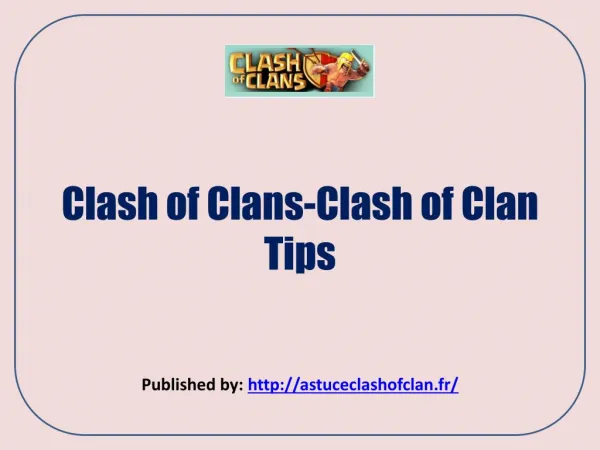 Clash Of Clans-Clash Of Clan Tips