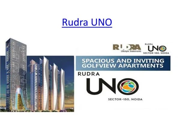 2, 3,4BHK Flats Book Now Rudra UNO In Noida Sector 150