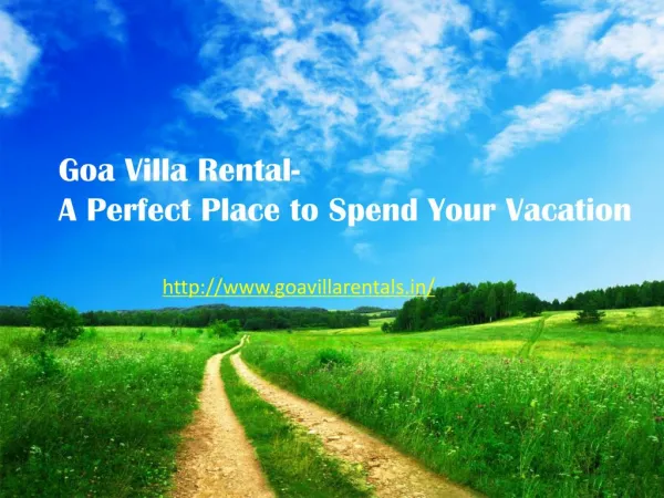 Goa Villas for Rent