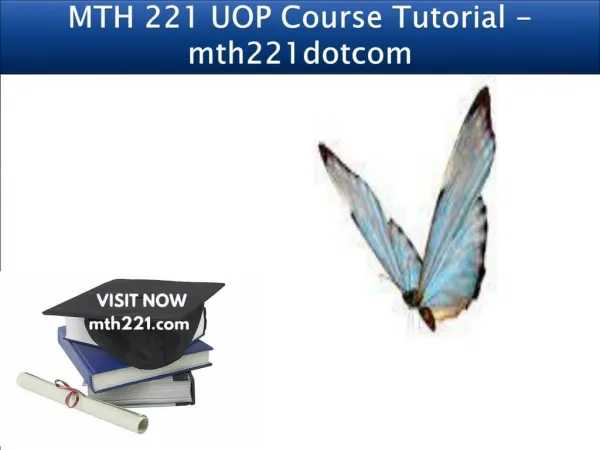 MTH 221 UOP Course Tutorial - mth221dotcom