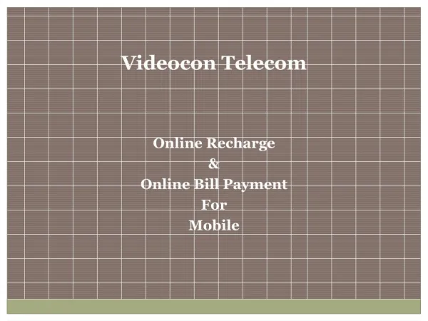 Faster than fast Online Recharge at Videocontelecom.com