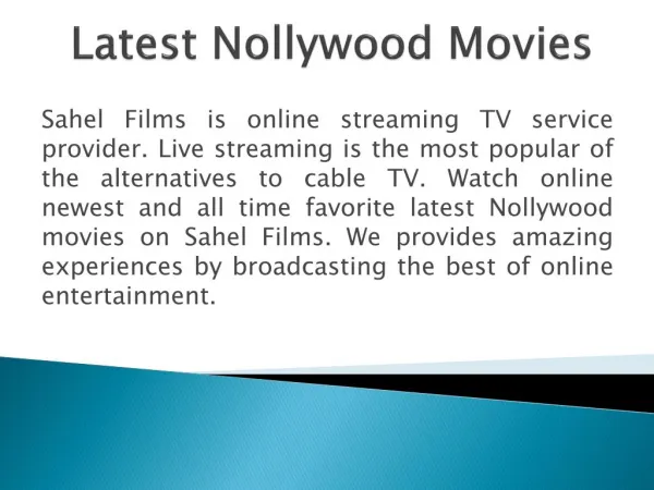 Latest Nollywood Movies