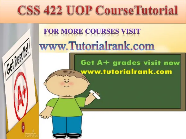 CSS 422 UOP course tutorial/tutorial rank