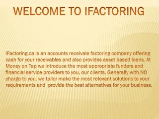 Accounts Receivable Factoring - slide 1