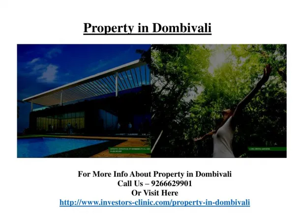 Property in Dombivali@9266629901