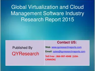 Global Virtualization and Cloud Management Software Industry 2015 Market Shares, Forecasts, Analysis, Applications, Tren - slide 1