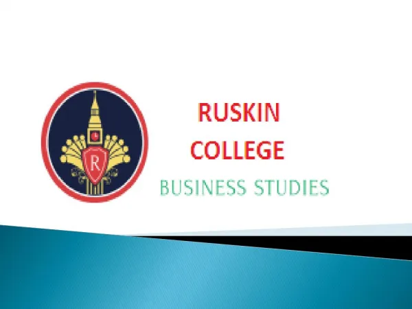 Ruskin College offered courses