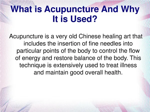 Did You Know This Valuable Information About Acupuncture?