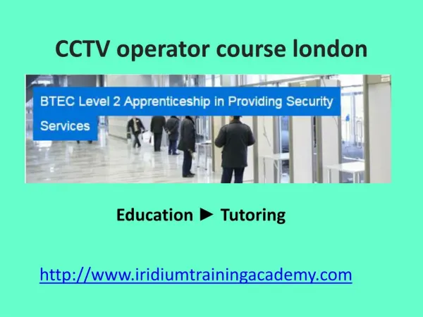 cctv training Security training london