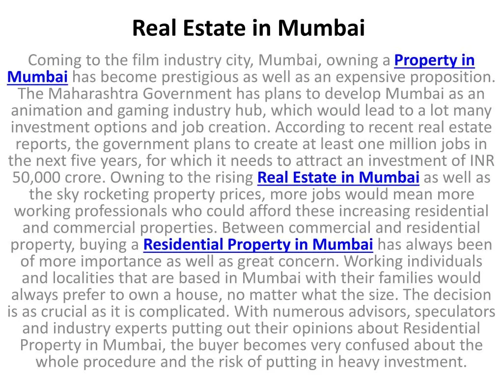 real estate in mumbai