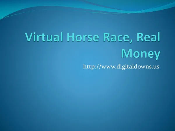 3D Virtual Horse, Real Money