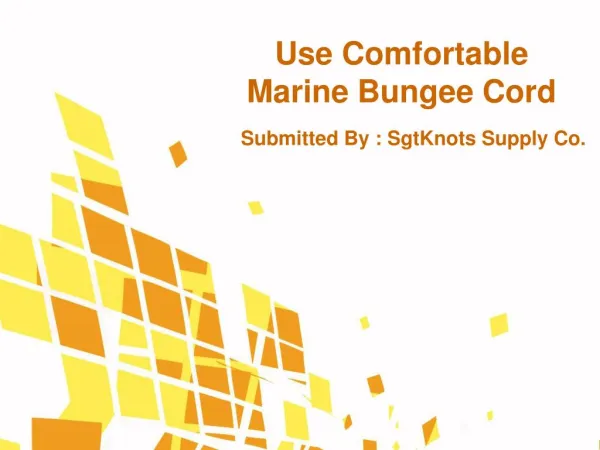Use Comfortable Marine Bungee Cord