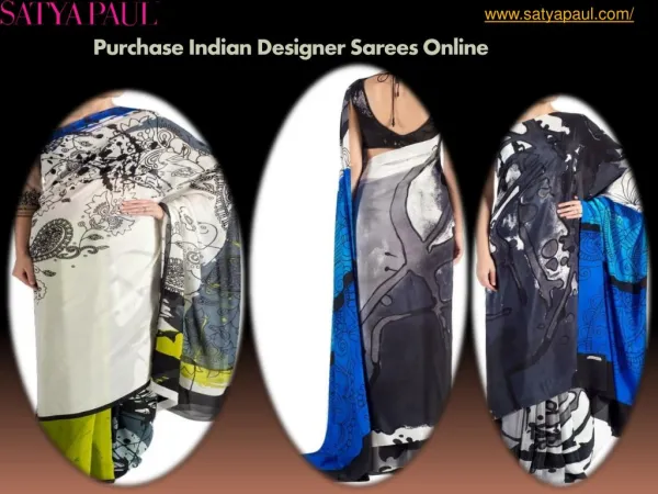 Purchase Indian Designer Sarees Online - Satyapaul