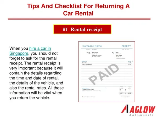 Tips and Checklist for Returning a Car Rental