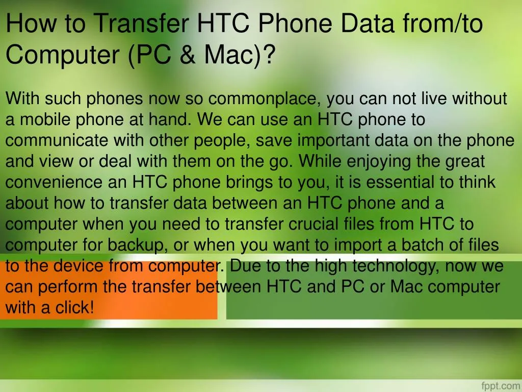 how to transfer htc phone data from to computer pc mac