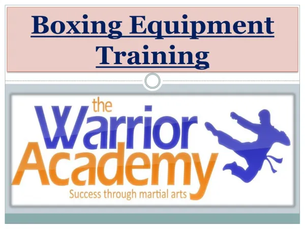 Boxing Equipment Training