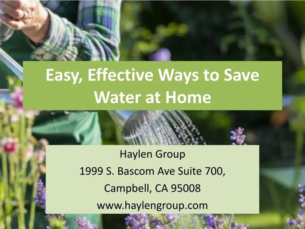 easy effective ways to save water at home