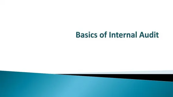 Basics of Internal Audit