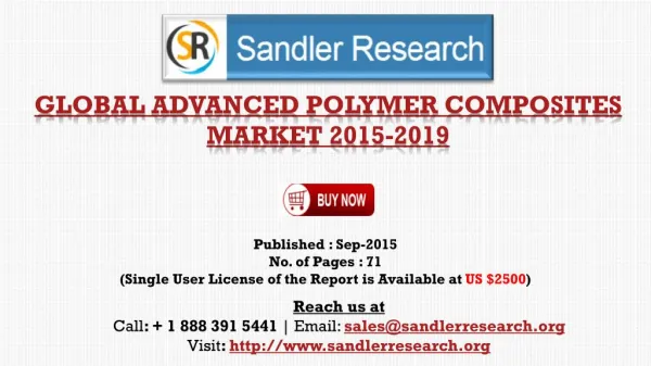 2019 World Advanced Polymer Composites Industry by Market Size, Trends, Drivers and Growth Opportunities Analysis and Fo