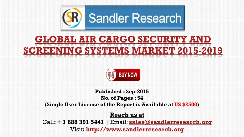 global air cargo security and screening systems market 2015 2019