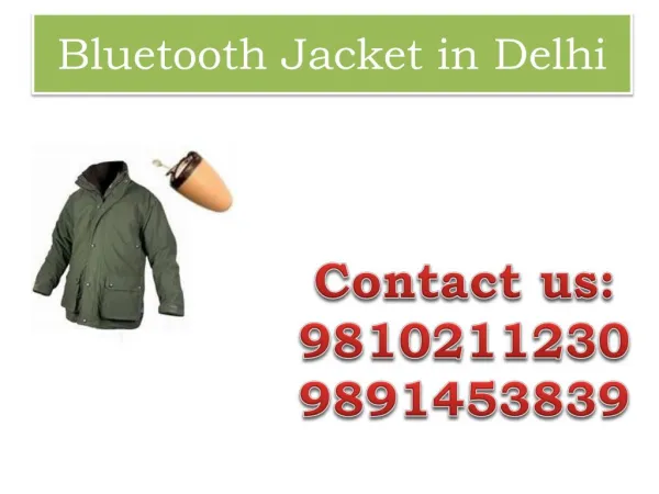 Bluetooth Jacket in Delhi,9810211230
