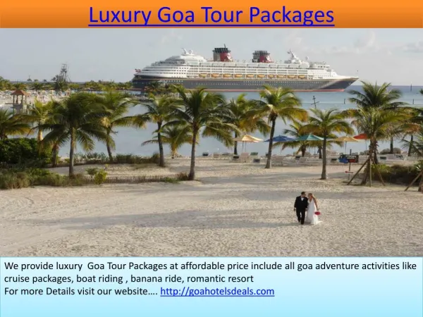 Luxury goa tour packages