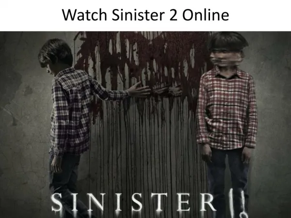 Watch Sinister 2 Online Without Sign Up