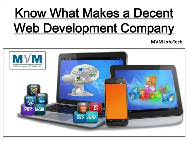 Know What Makes a Decent Web Development Company