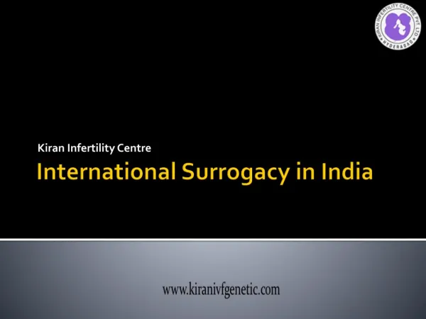 International Surrogacy in India
