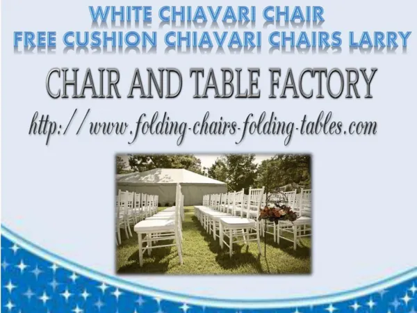 White Chiavari Chair - Free Cushion - Chiavari Chairs Larry