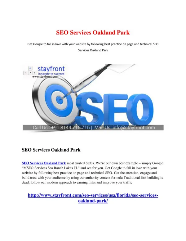 SEO Services Oakland Park