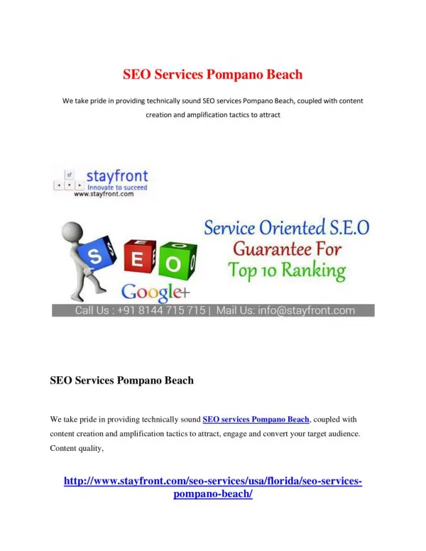 SEO Services Pompano Beach