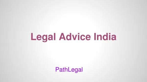 Online Legal advice India