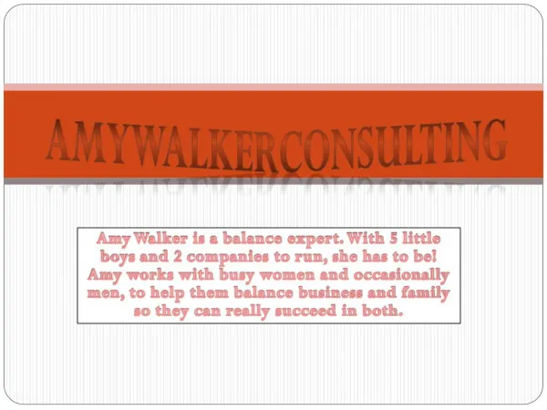 amy walker consultant