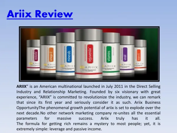 Ariix Product Review