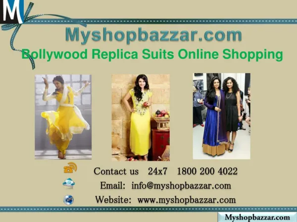 Bollywood replica suits online shopping