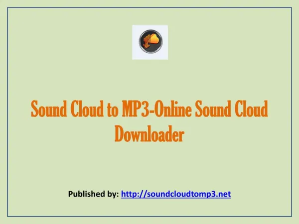 Online Sound Cloud Downloader