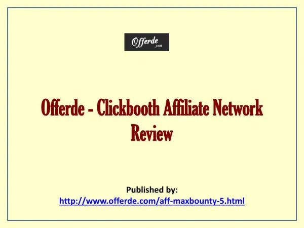 Clickbooth Affiliate Network Review