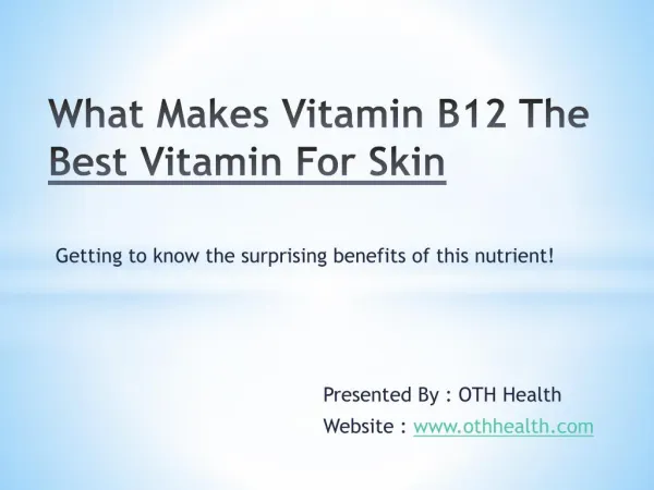 Best vitamin for skin