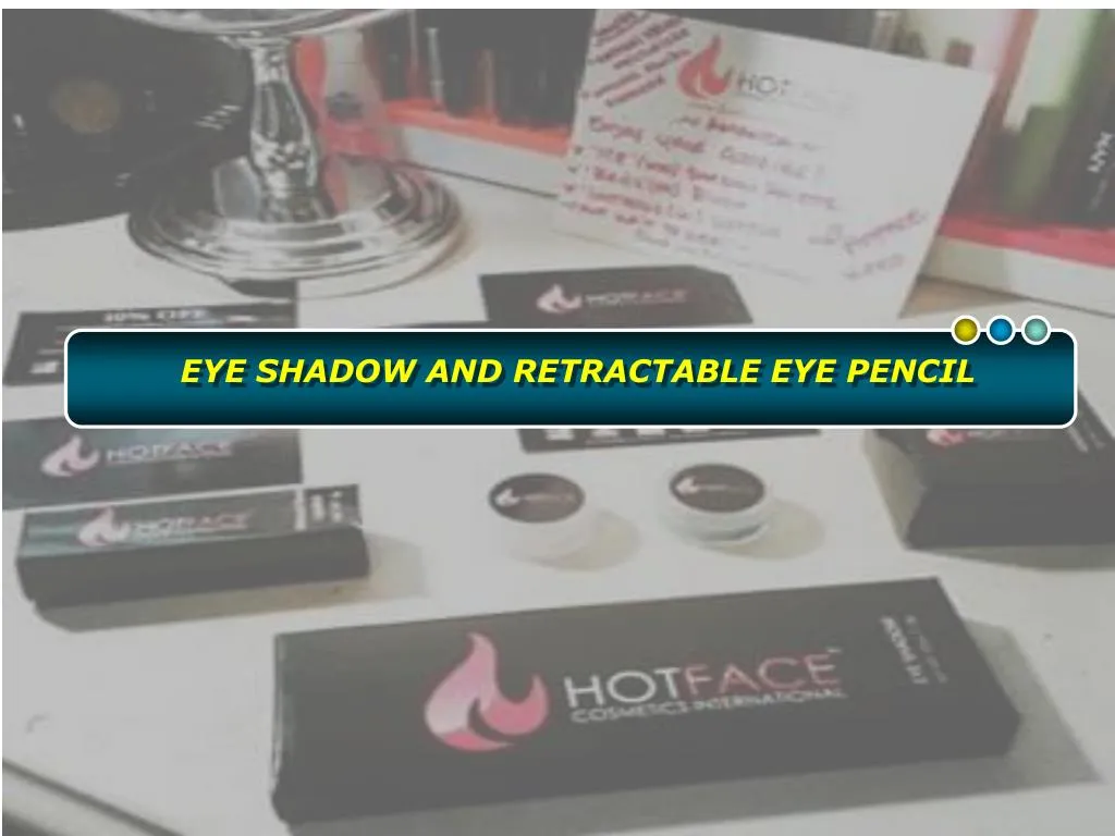 eye shadow and retractable eye pencil