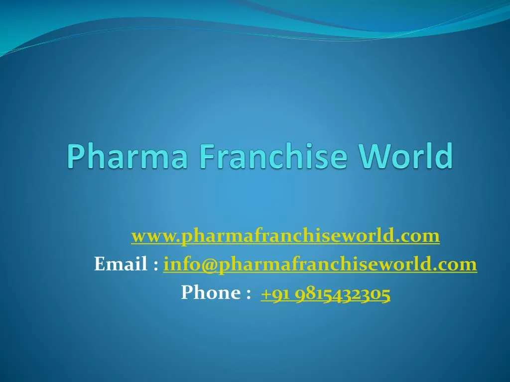 www pharmafranchiseworld com email info@pharmafranchiseworld com phone 91 9815432305