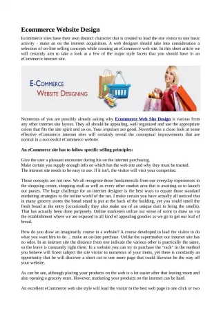 Ecommerce Website Design - slide 1