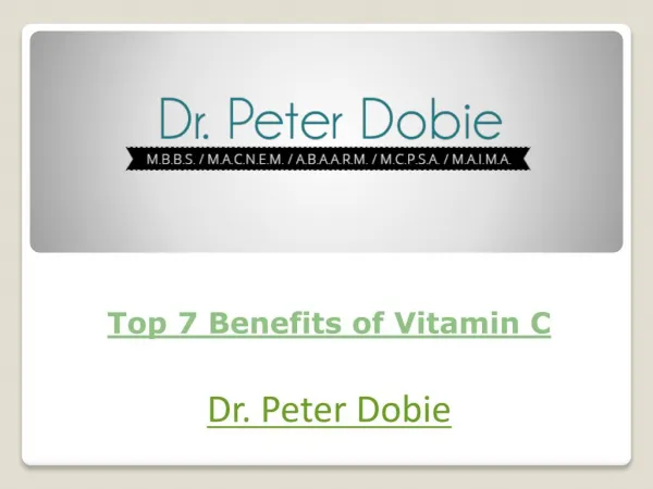 Top 7 Benefits of Vitamin C