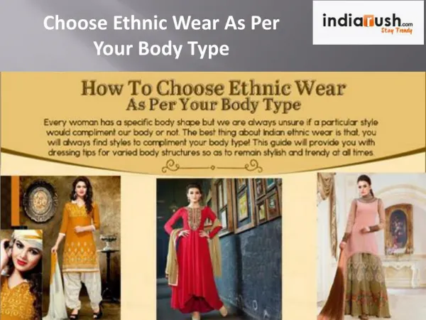 How to Choose Ethnic Wear as Per Your Body Type #Infographic