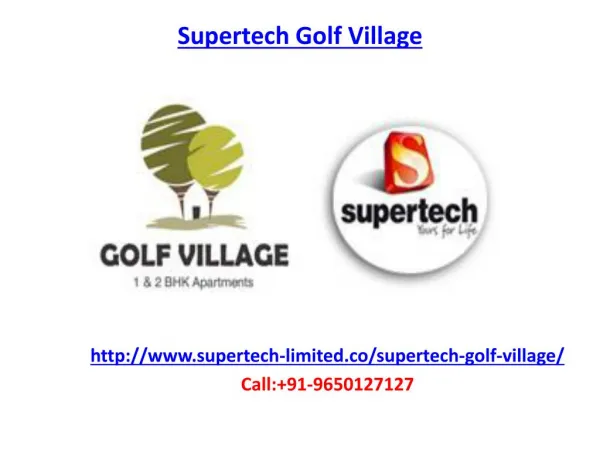 Supertech Golf Village Housing Project