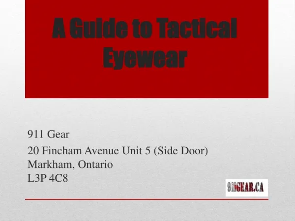 A Guide to Tactical Eyewear